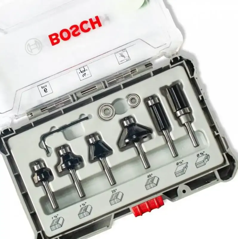 Jogo de fresas para madeira standard 6 MM kit com 6 peças Bosch — fotografia 4