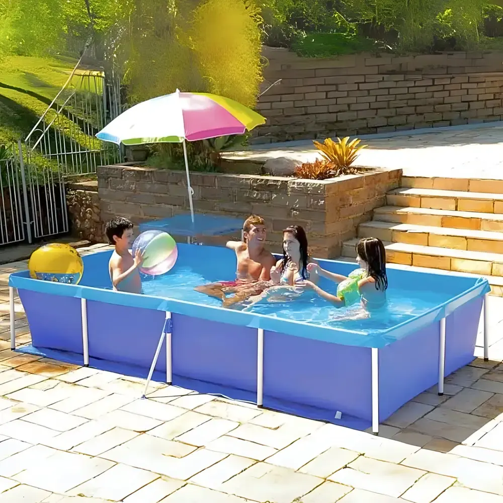 Piscina com Armação 3.000 Litros 58 x 187 x 277 cm com Capa para Piscina MOR — fotografia 3
