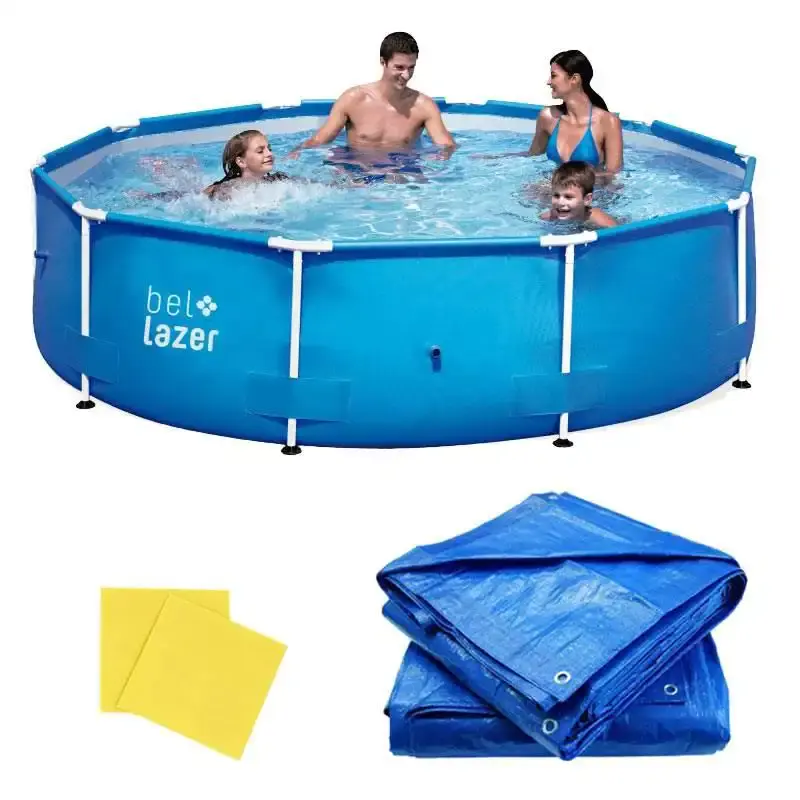Piscina com Armação 7.000 Litros 366 x 76 CM 510100 com Lona e Capa de Proteção BEL — fotografia de referência