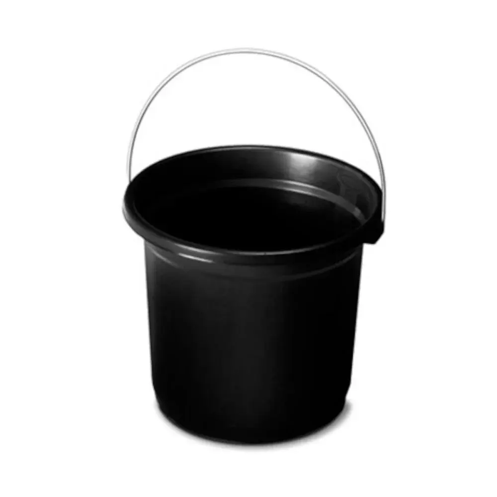 Balde 8L recycle preto Plasvale — fotografia de referência