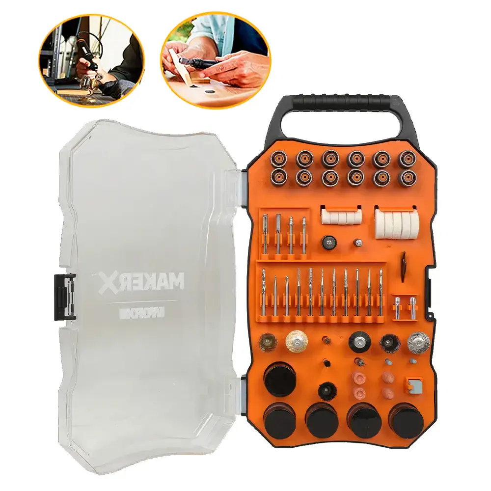 Kit de acessórios para mini retífica Worx com 201 peças maker x WA7208 Worx — fotografia de referência