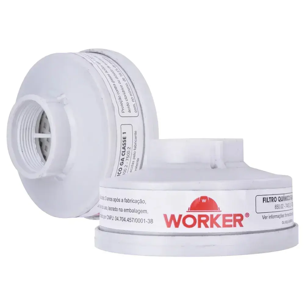Filtro para máscara de gases ácidos 2 peç Worker — fotografia 7