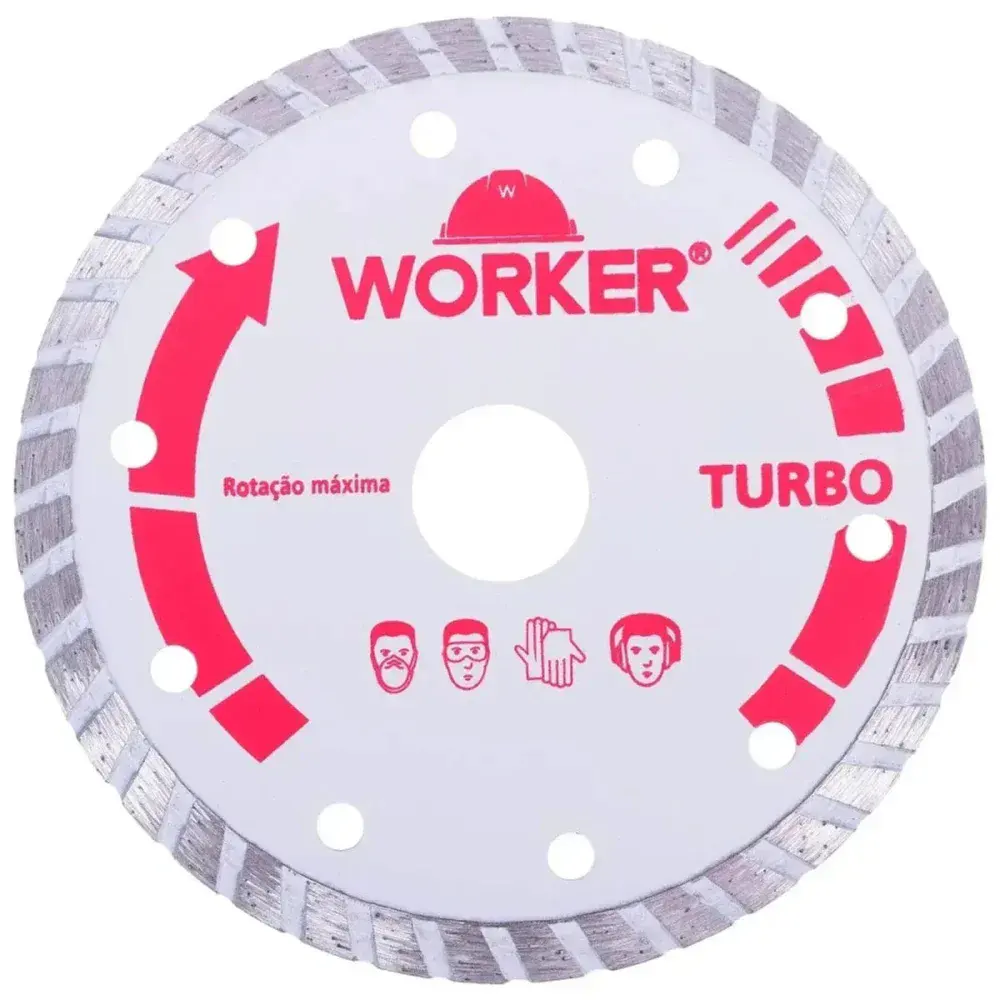 Disco diamantado turbo 180MM x 25,40MM Worker — fotografia de referência