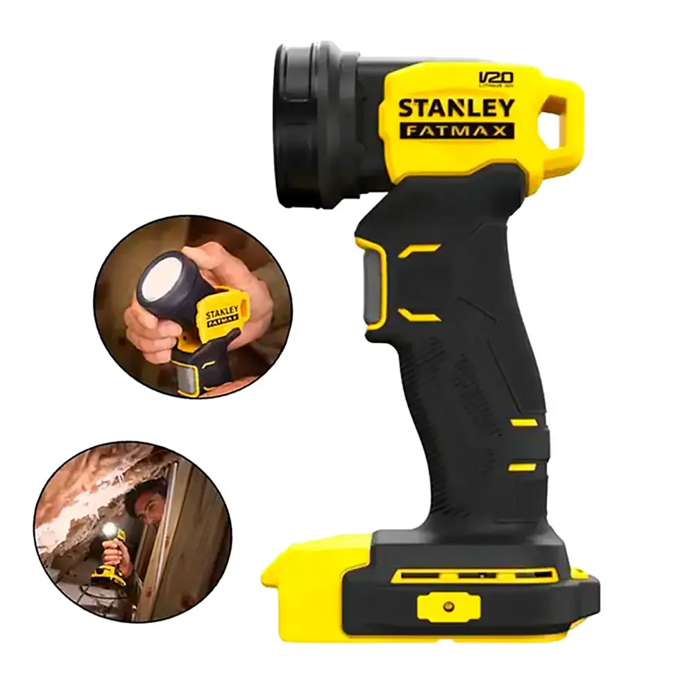 Lanterna led max 20V SCL020-B2 com carregador e bateria + coldre 6 bolsos Stanley — fotografia 5