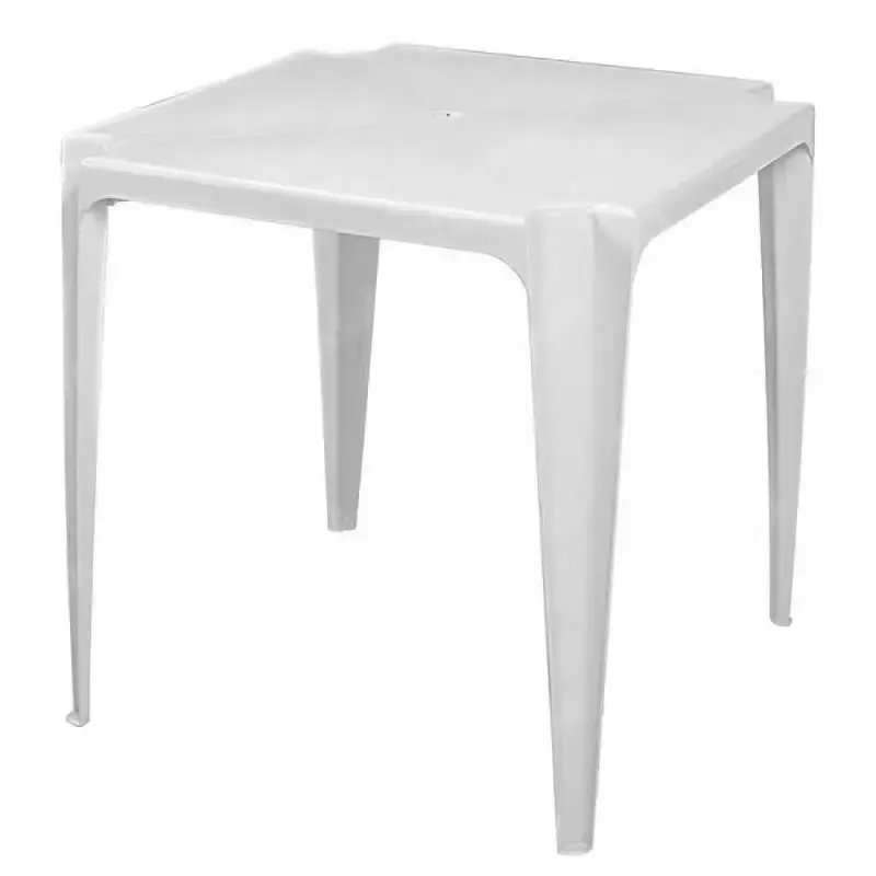 Mesa bela vista 70 CM branca MOR + 4 cadeiras poltronas brancas Garden — fotografia 3