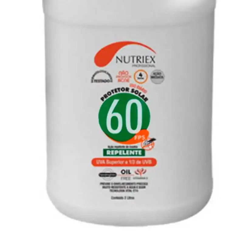 Protetor solar FPS 60 com repelente 2.0L bombona Nutriex — fotografia 3