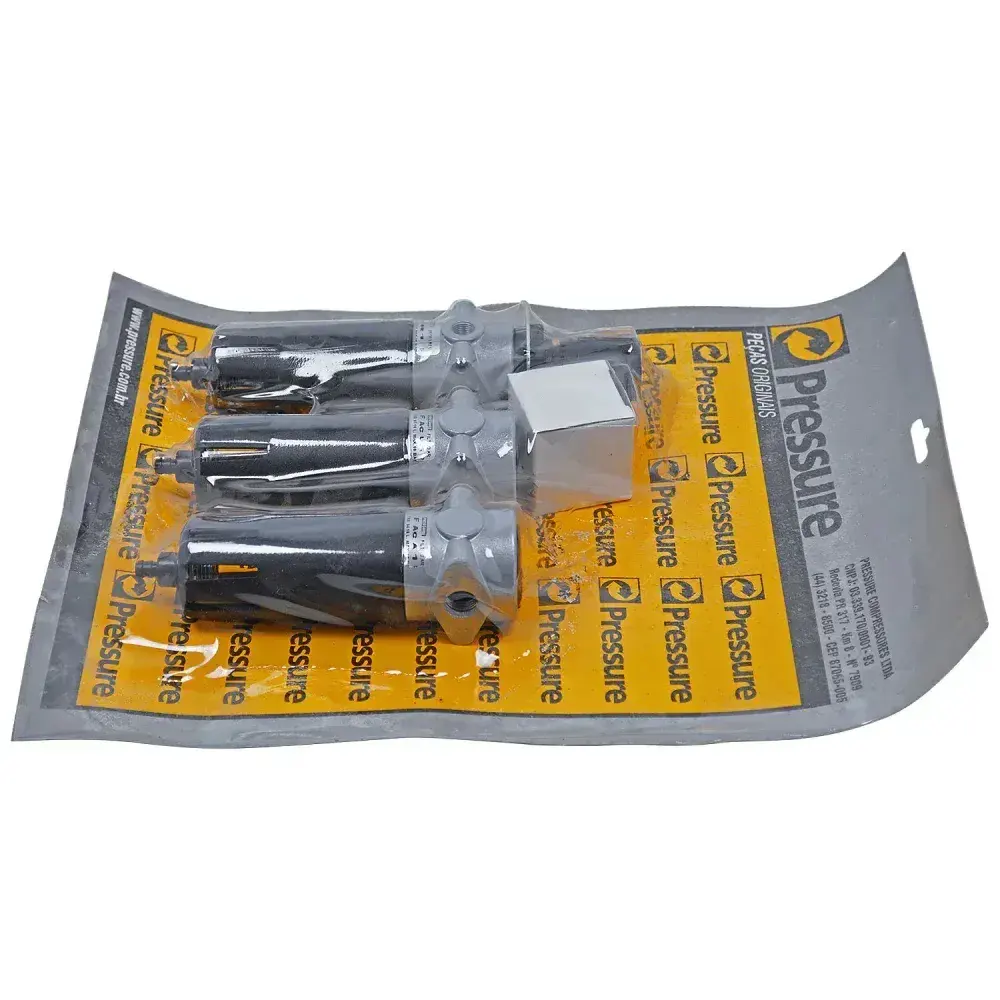 Filtro regulador de ar odontológico triplo mini 1/4 CJ031-M Pressure — fotografia 7