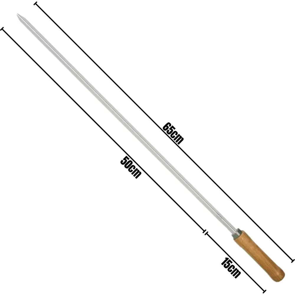 Espeto simples para churrasco 65 CM 003202 Mor — fotografia 4