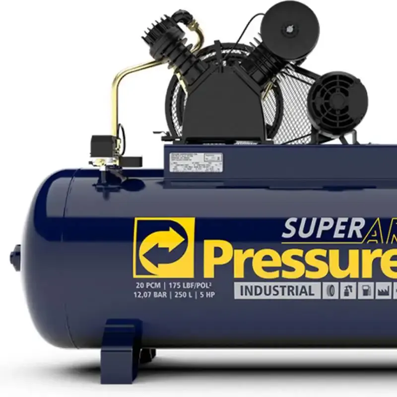 Compressor super AR 20/250V 20 pés 250L 5.0 HP trifásico 220/380V 2 pistões 8975701068 Pressure — fotografia 2