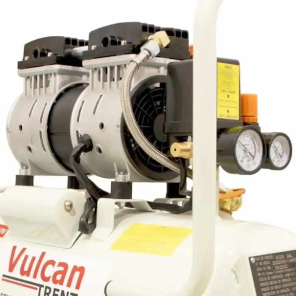 Compressor de ar odontológico silencioso 127V 8 pés 24 litros 82016 Vulcan — fotografia 5