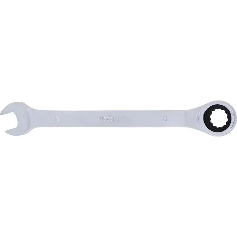Chave combinada com catraca cromo vanádio 13MM Worker — fotografia 7