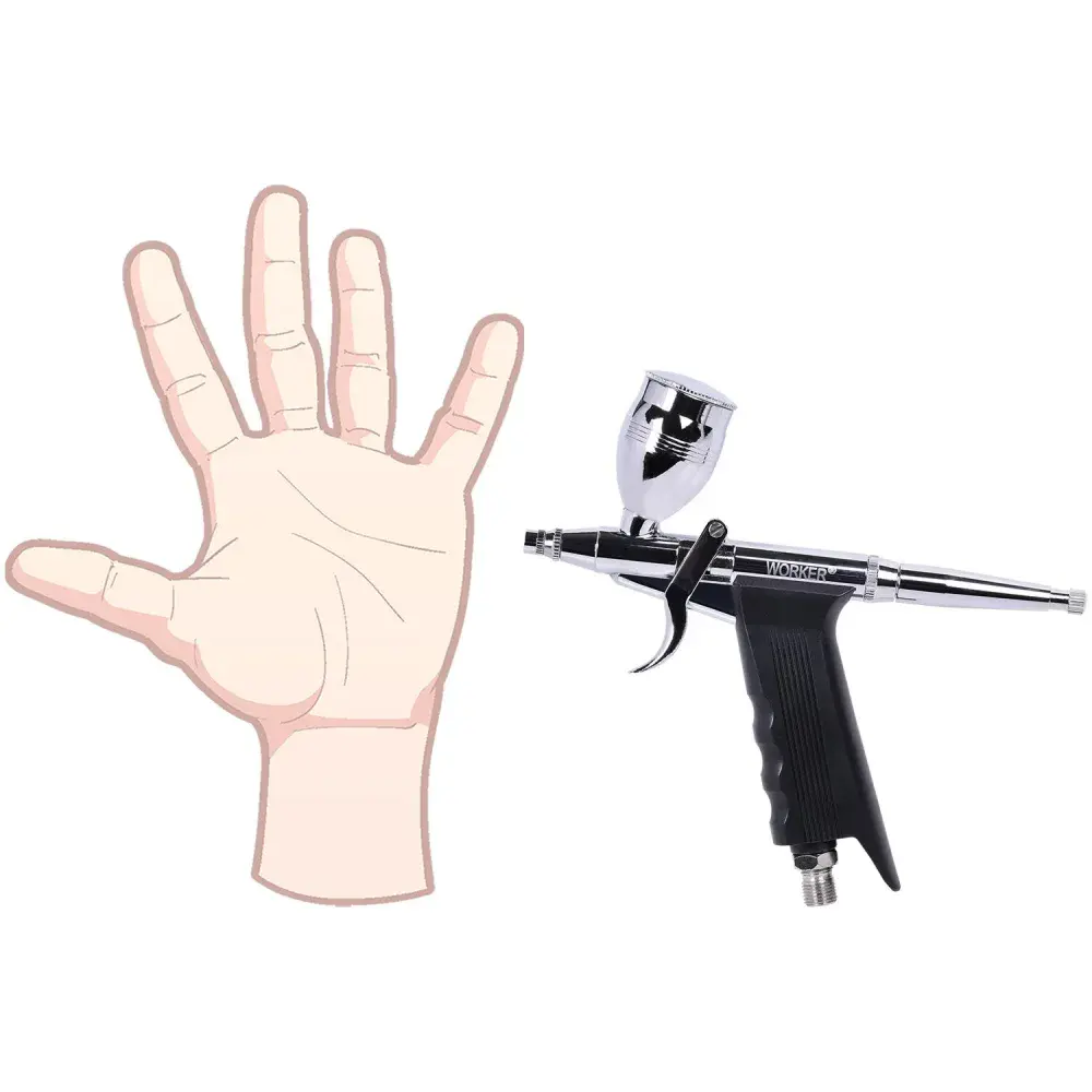 Pistola aerógrafo 16 peç Worker — fotografia 7