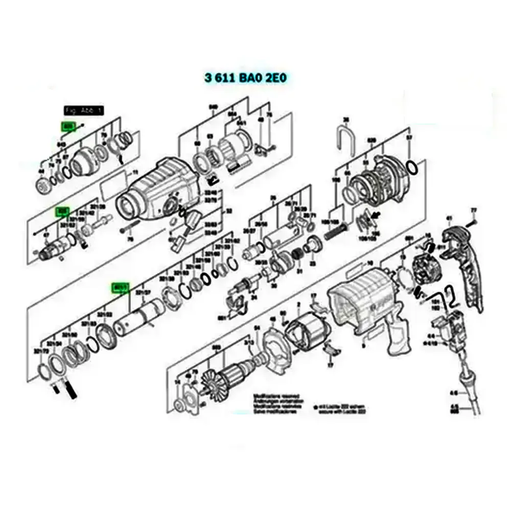 Interruptor para martelete GBH 2-24 d Bosch 220 V — fotografia 9