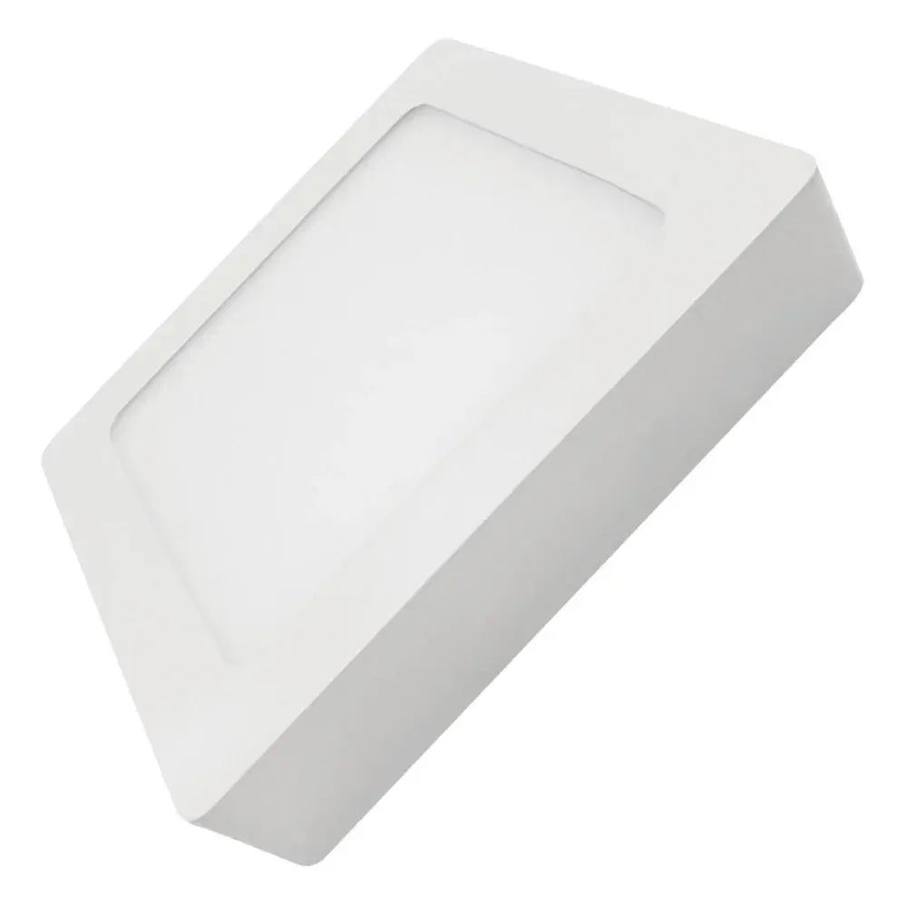 Painel led sobrepor 12W biv 6400K quadrado Ourolux — fotografia de referência