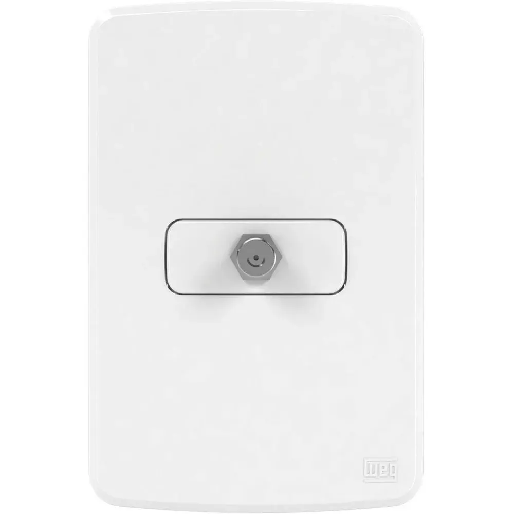 Tomada 2P+T para tv coaxial linha composé 4X2 branco da WEG