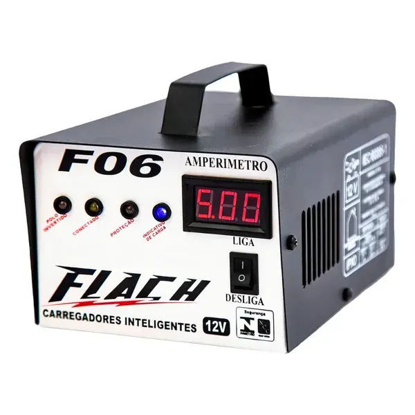 Carregador de baterias F06 - 6 ah - 12V Flach