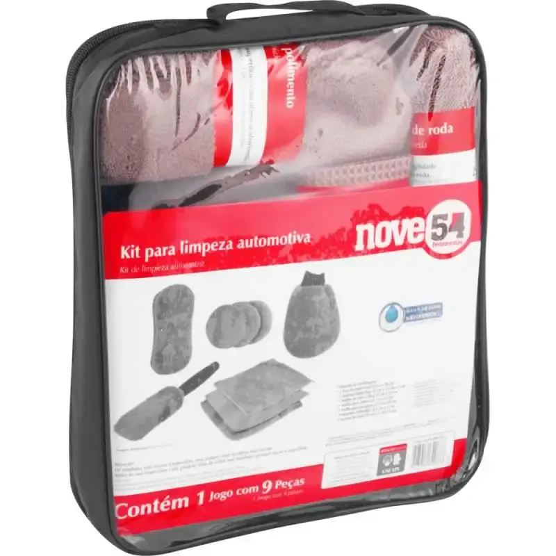 Kit para limpeza automotiva com 9 peças Nove54 — fotografia 3