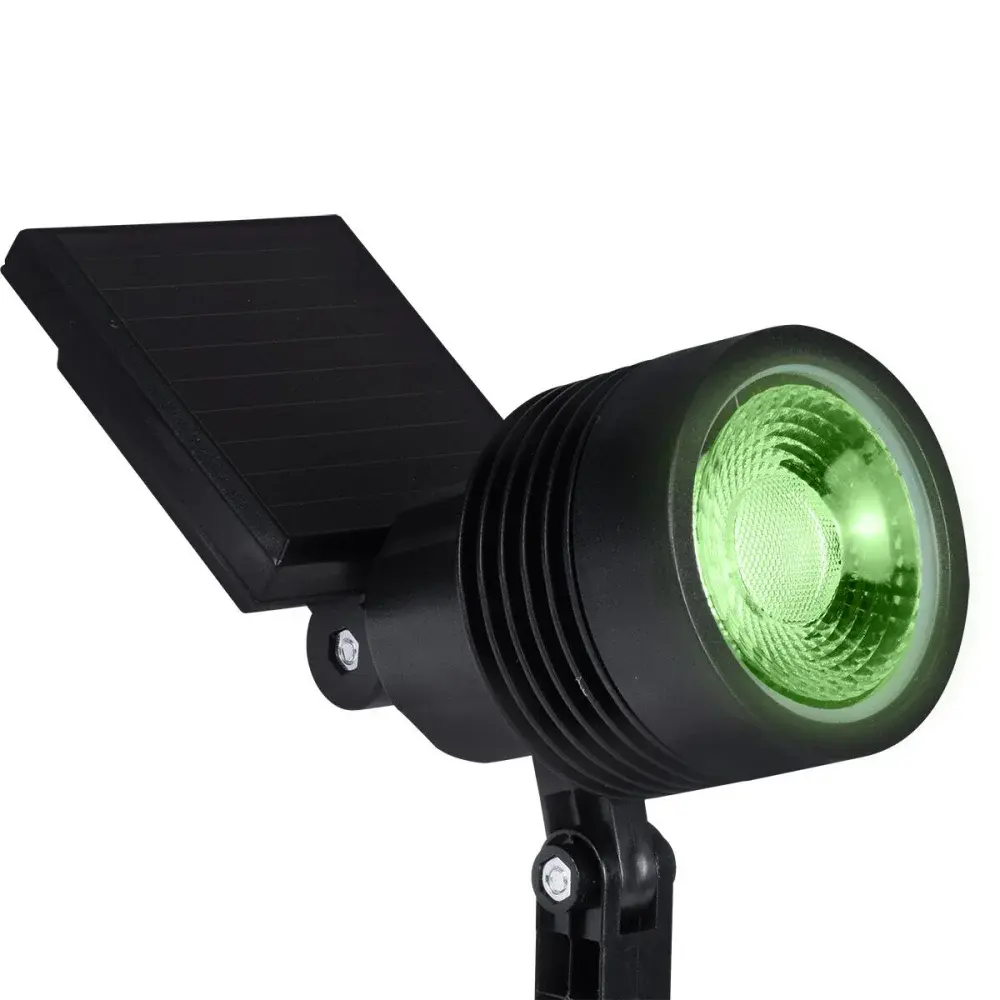 Espeto solar de led com painel articulado verde 20 lúmens Liege — fotografia 6