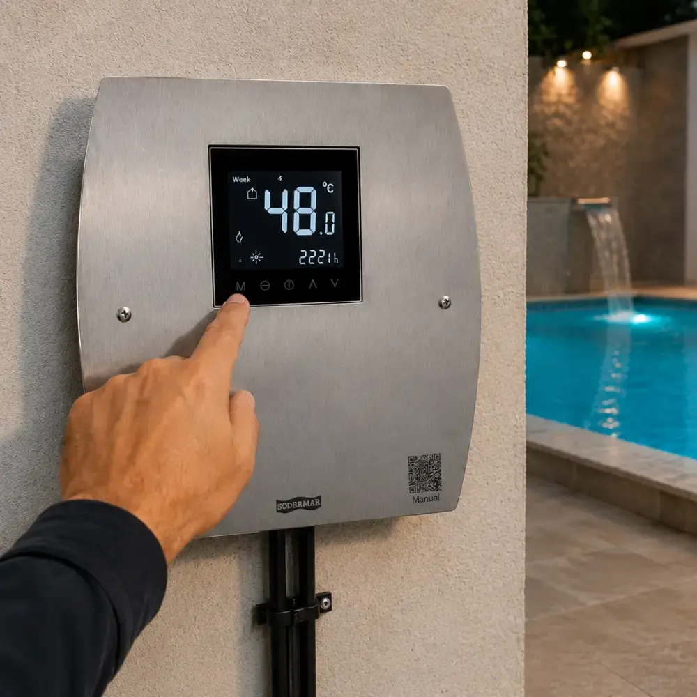 Comando touch para sauna a vapor compact line 4/6/9/12 KW Sodramar — fotografia 5