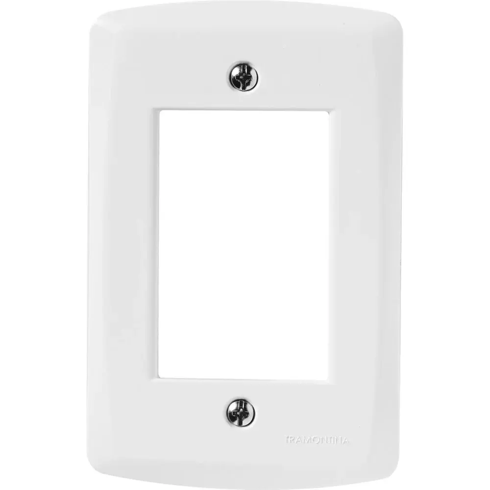 Placa 3 postos 4X2 lux² branca Tramontina — fotografia de referência