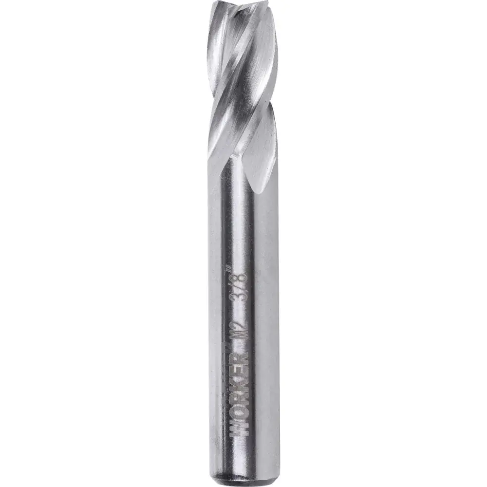 Fresa de topo reto aço rápido 3/8” haste 3/8” Worker — fotografia de referência