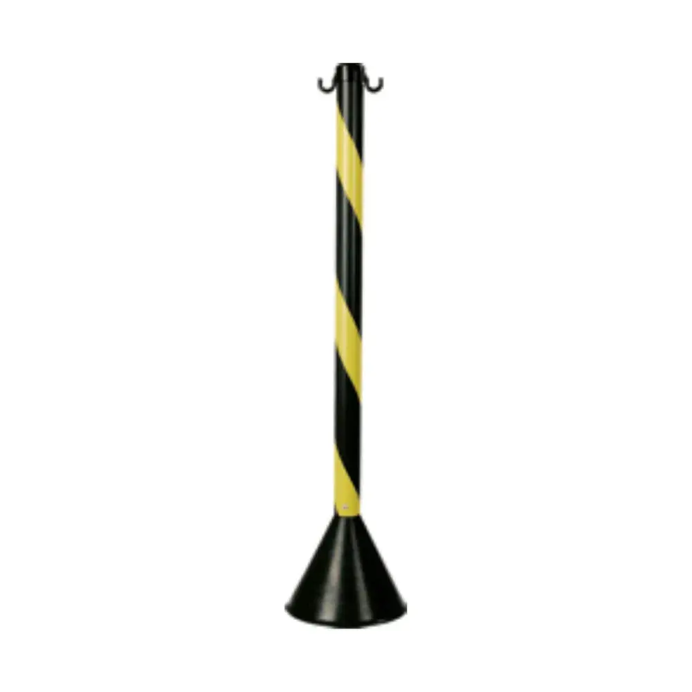 Pedestal zebrado preto e amarelo 93CM plastcor Worker