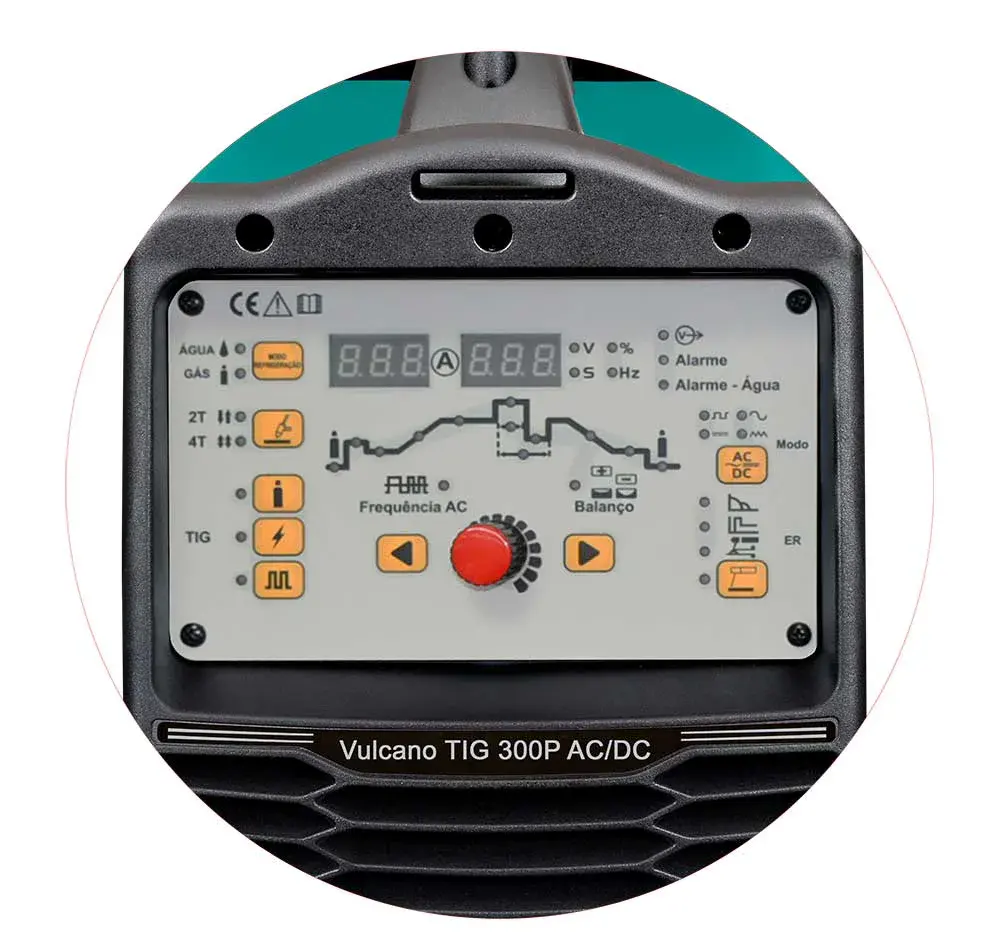 Máquina de solda tig ac/dc vulcano 300P refrigerada 380/440V Balmer — fotografia 5