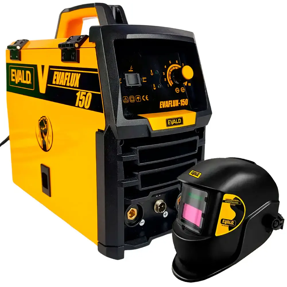 Solda multiprocesso MIG sem gás sinérgica com máscara EVAFLUX-150 220V Evald 220 V