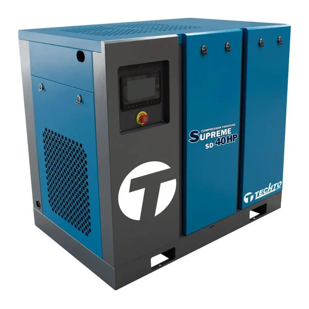 Compressor de parafuso supreme 380V SD 40HP 10BAR techto cross — fotografia 2