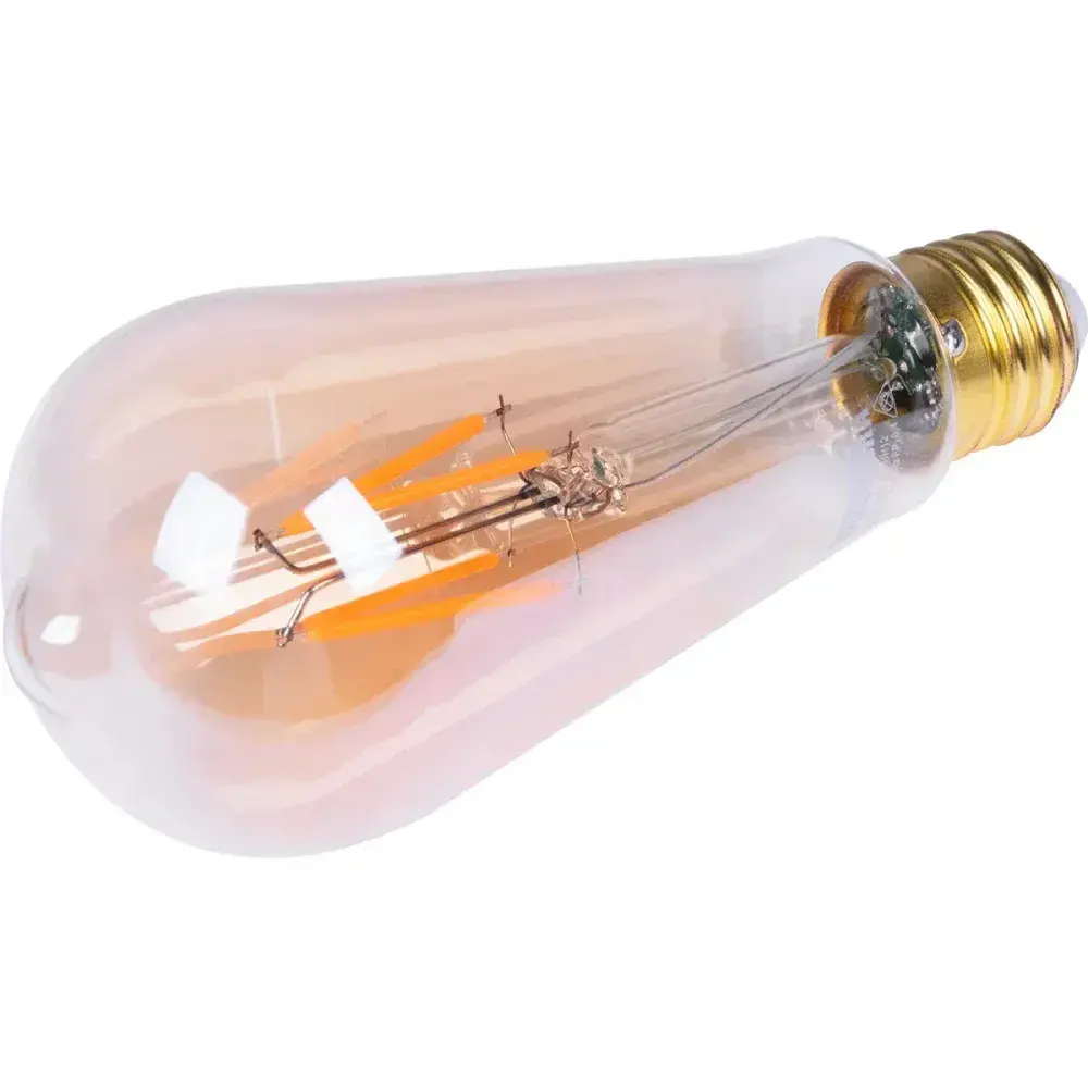 Lâmpada led ST64 4W filamento âmbar bivolt Taschibra — fotografia 8
