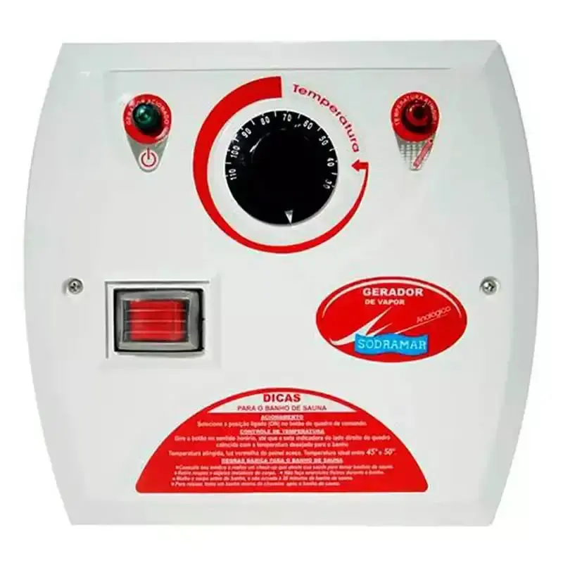 Sauna a vapor steam universal inox 9KW 220V com comando analógico Sodramar 220 V — fotografia 3