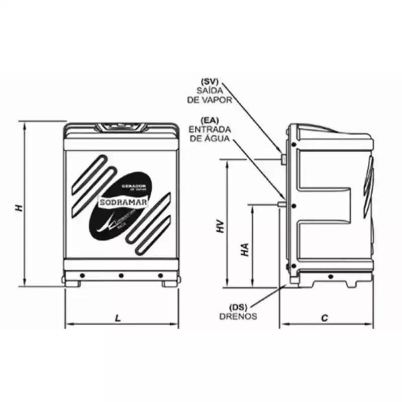 Gerador de Vapor Inox para Sauna 6 Kw 220V Bifásico c/ Quadro Digital SODRAMAR — fotografia 6