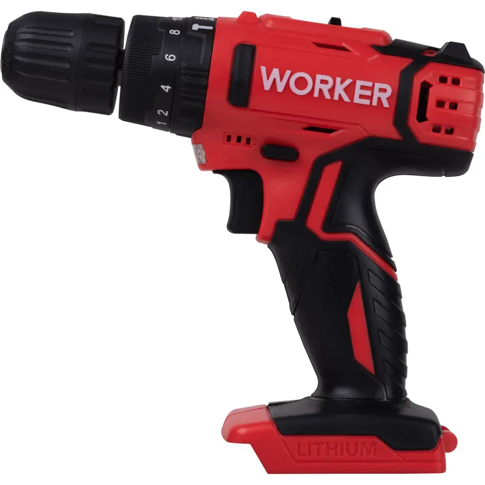 Parafusadeira 12V impacto 1 bateria 13 peç Worker — fotografia de referência