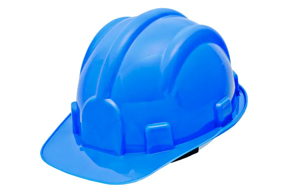 Capacete construção com carneira azul delta plus Deltaplus — fotografia de referência