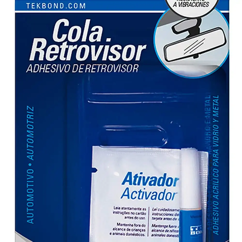 Cola espelho retrovisor dose única 1G 22841000102 Tekbond — fotografia 3