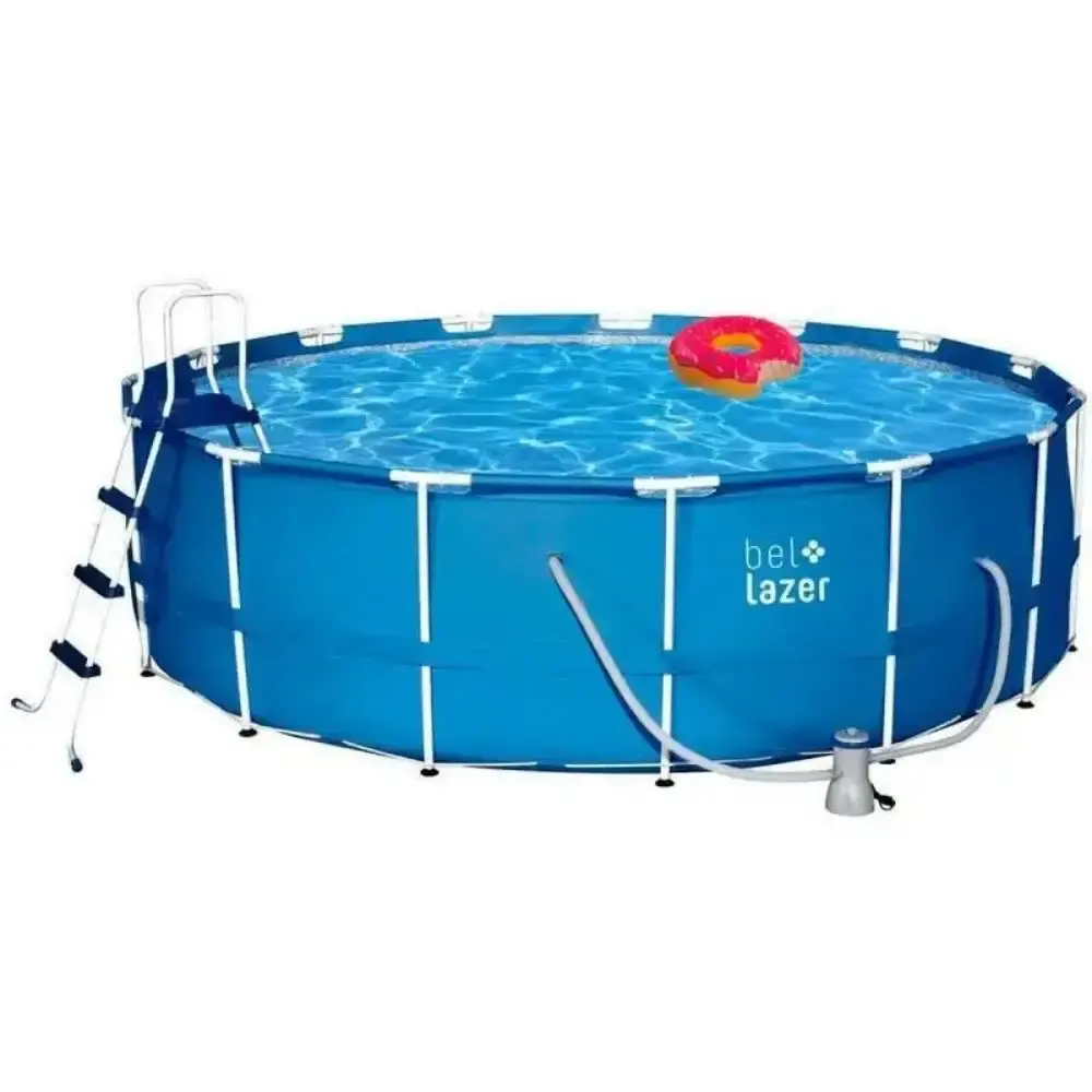 Piscina de armação 16000 litros com kit cobertura, lona, escada e filtro BEL 220 V BEL FIX — fotografia de referência
