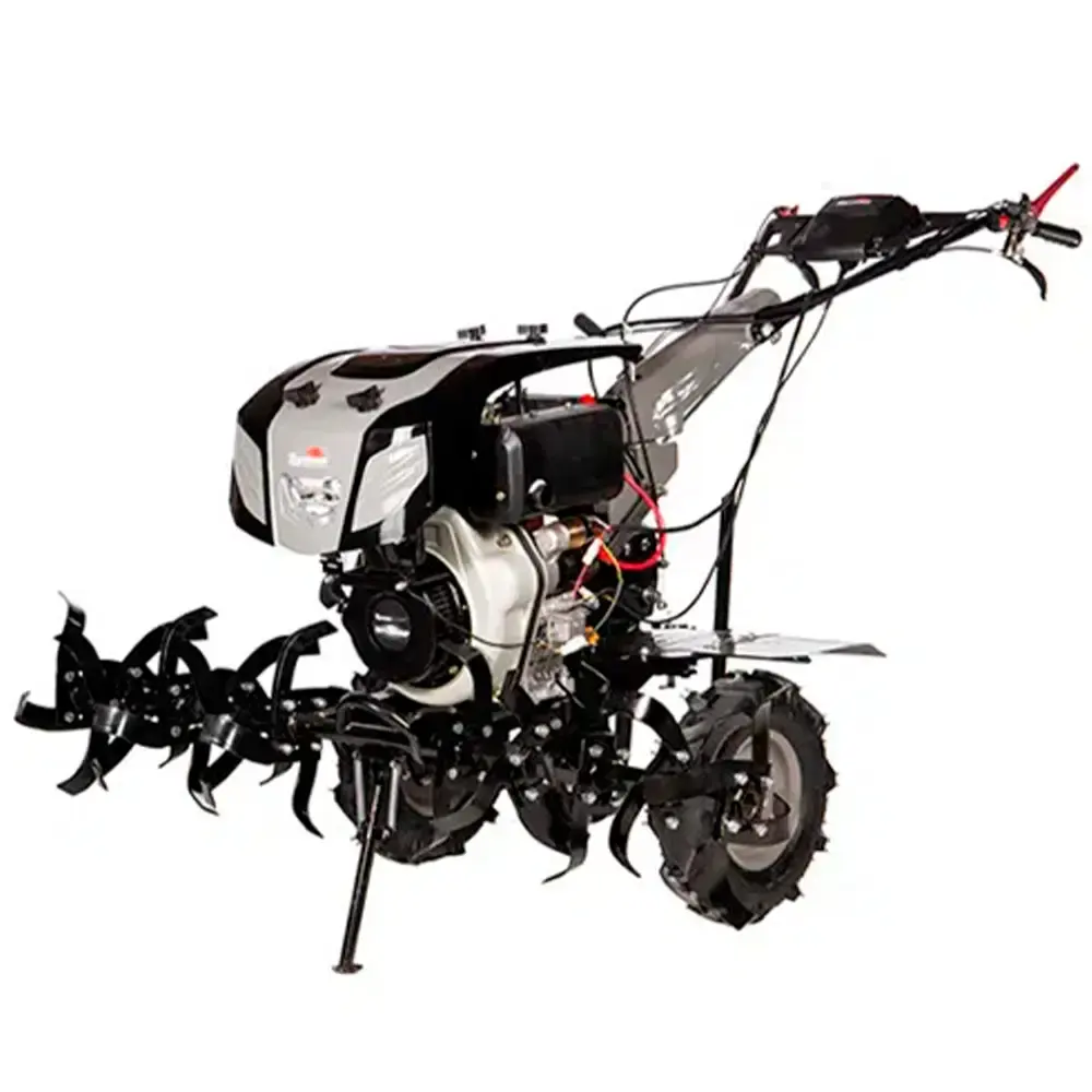 Motocultivador diesel 11 HP 4T 418 CC rodas e enxadas TDT135RE8-XP 704-012 Toyama — fotografia 6