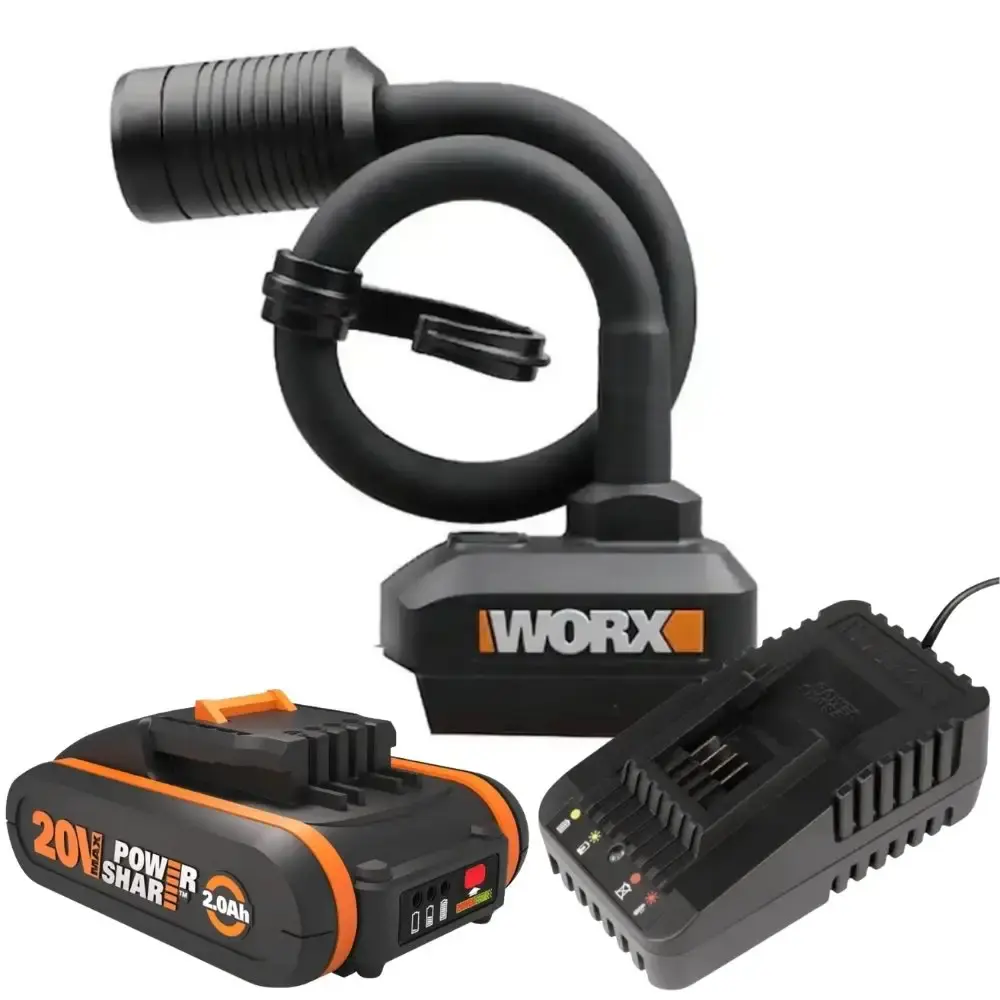 Luminária flexível LED 300 lumens com bateria 20V 2,0AH e carregador bivolt worx Positec