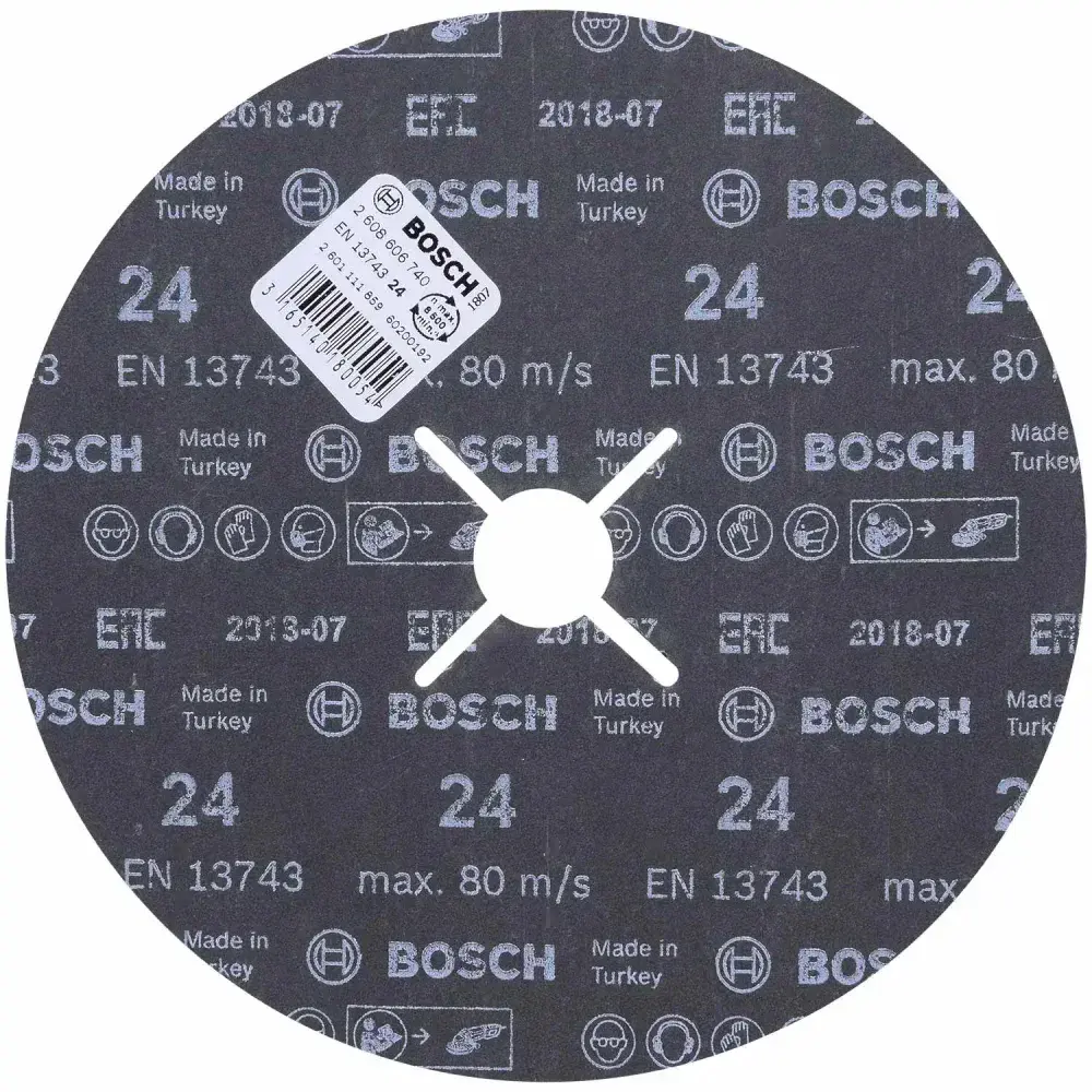 Disco de lixa em fibra 7 180MM G24 azul best for metal Bosch — fotografia 5