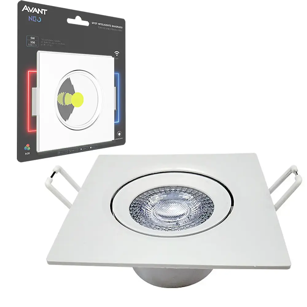 Luminária inteligente RGB led spot neo embutir 2700K a 6500K Avant — fotografia de referência