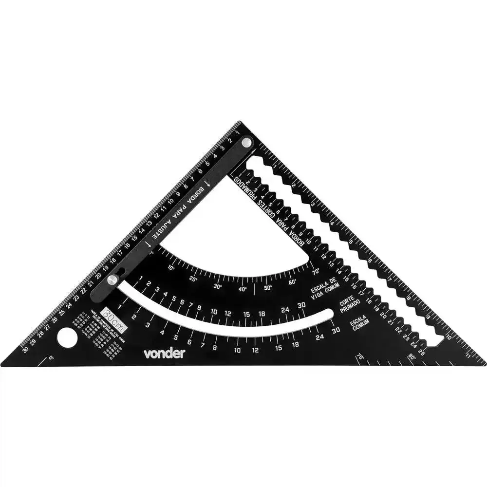 Esquadro triangular com goniômetro 300MM Vonder — fotografia 2