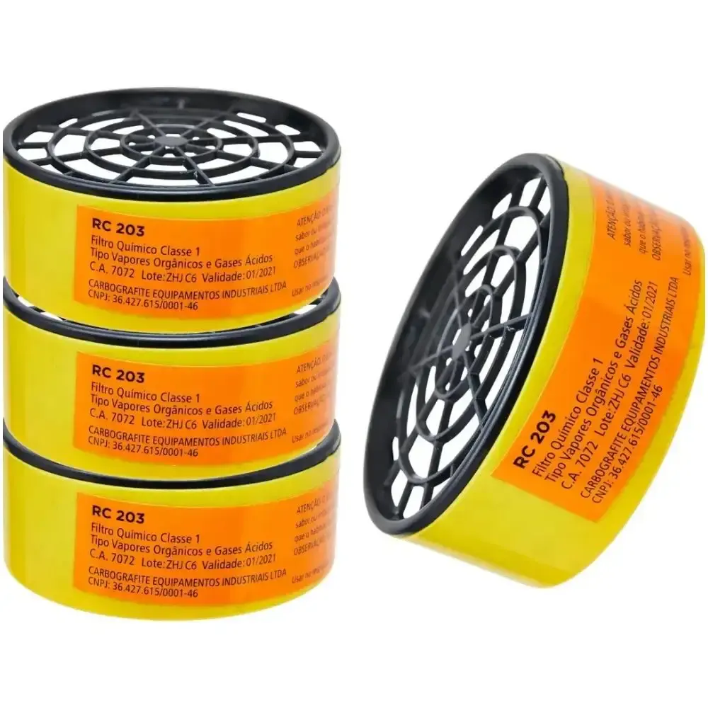 Kit com 6 cartuchos para máscara de gás Carbografite — fotografia 5
