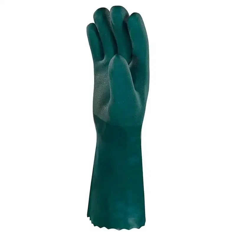 Luva de PVC com palma aspera 35 CM tamanho 9 PVCGRIP35VE09 delta plus — fotografia 3