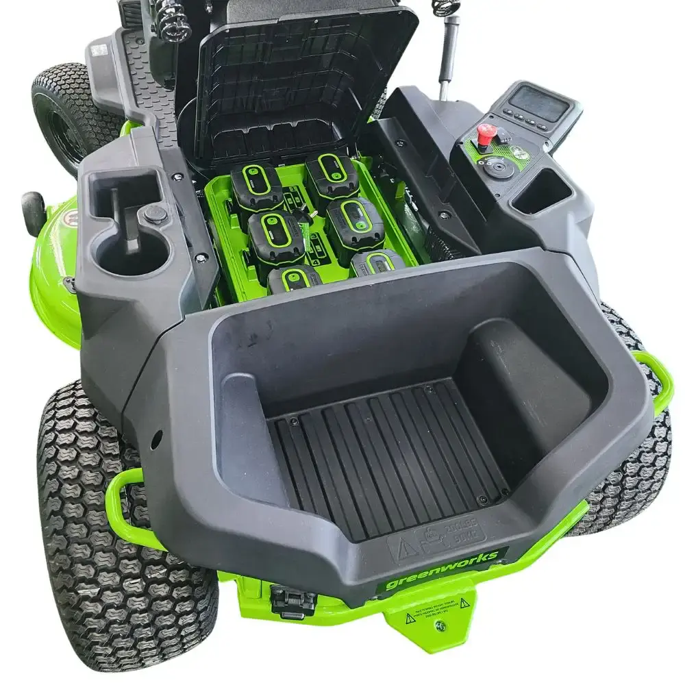 Trator cortador de grama a bateria 42 POL brushless 82V com 6 baterias 5.0AH e 3 carregadores Greenworks — fotografia 4