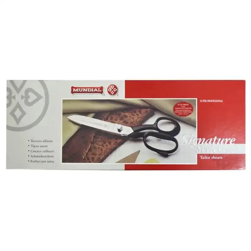 Tesoura forjada para alfaiate 30 CM 490/12 fio liso Mundial — fotografia 4