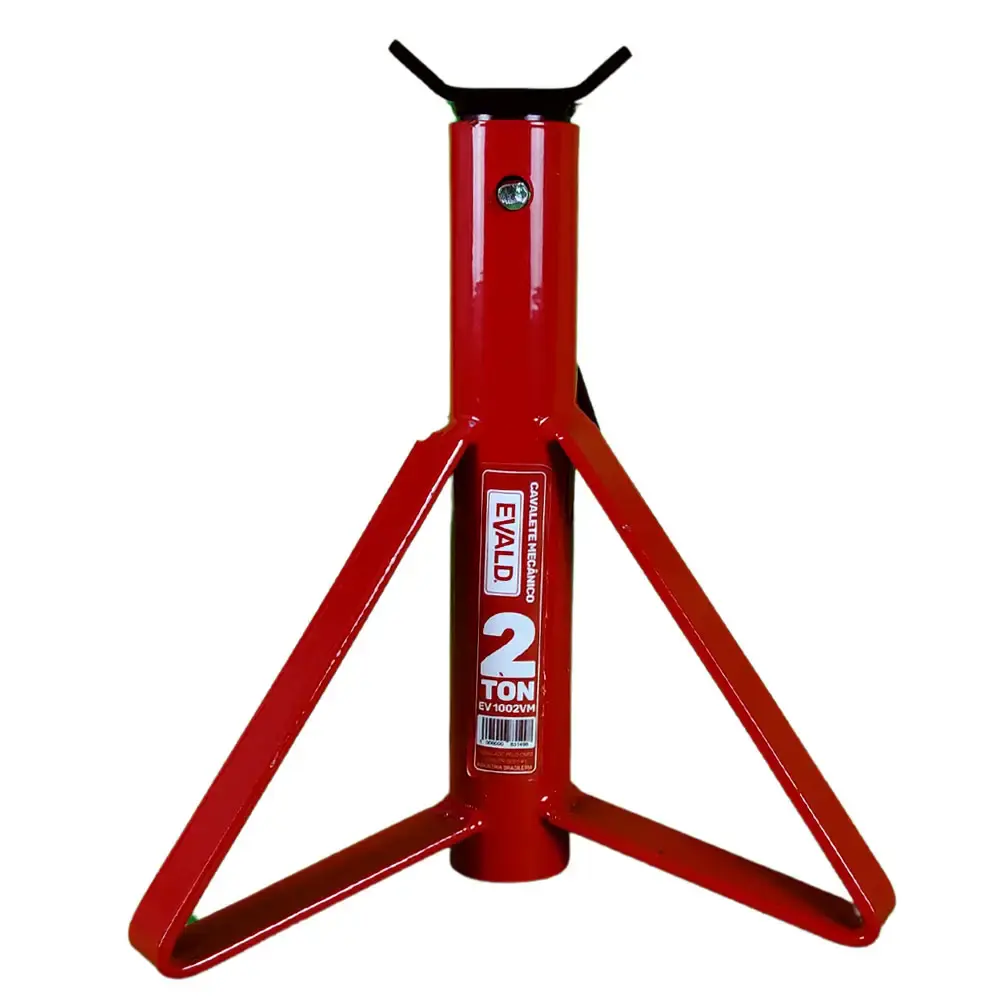 Cavalete mecânico automotivo 2 TON kit 2 peças Evald Vermelho — fotografia 7