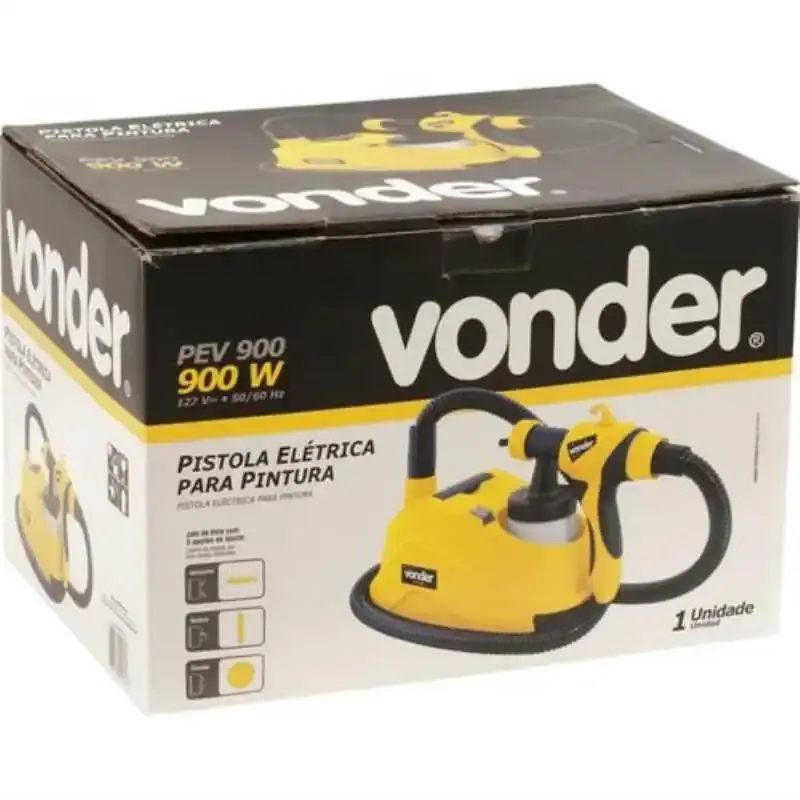 Pistola elétrica e pulverizadora para pintura PEV 900 Vonder 110 V — fotografia 5