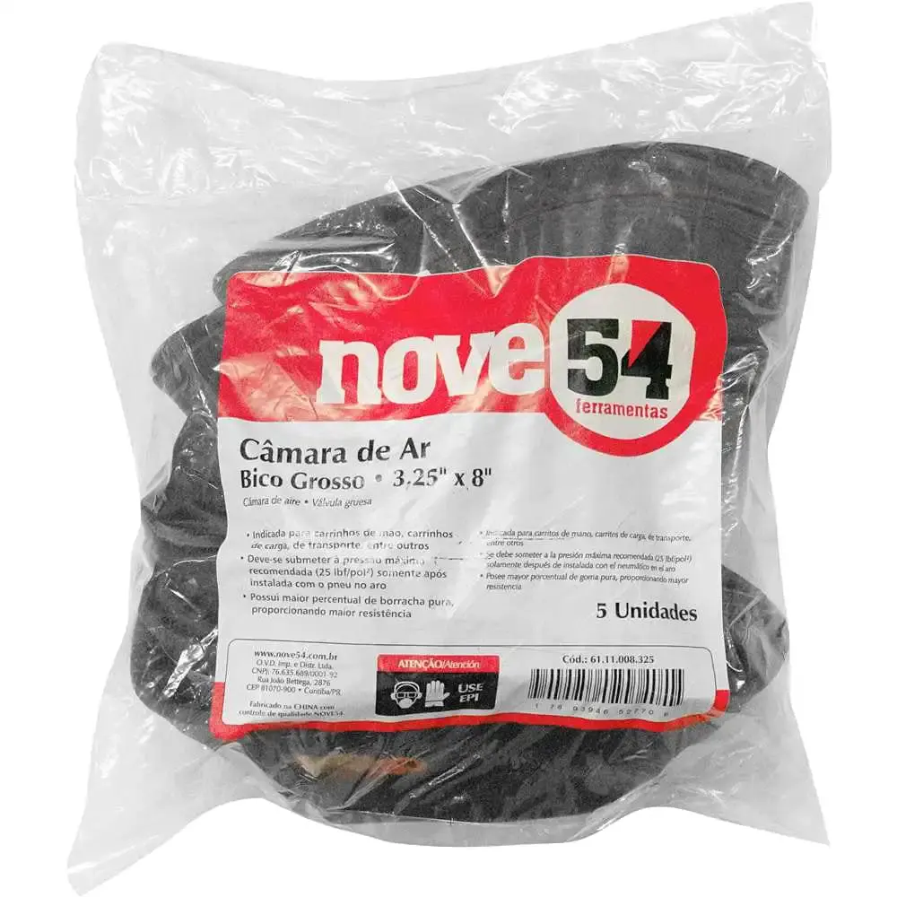 Câmara de Ar 3.25 x 8 POL para Pneu de Carriola NOVE54 — fotografia 5