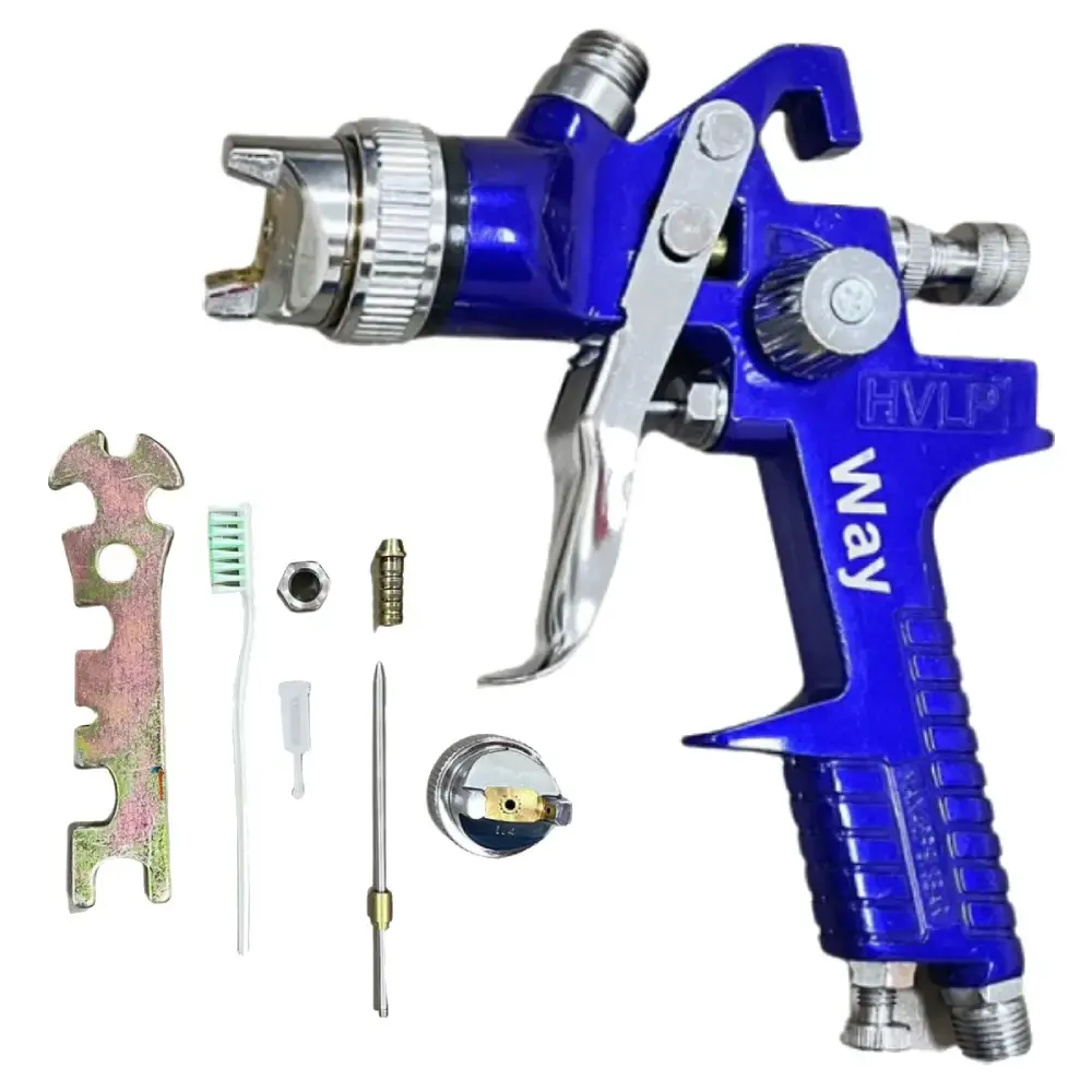Pistola De Pintura Gravidade 600 ml HVLP 2 bicos 1.4mm e 1.7mm IWPPHVLP2B IMPORTWAY — fotografia de referência