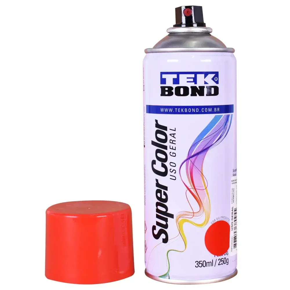 Tinta spray uso geral vermelho 350ML Tekbond — fotografia 6